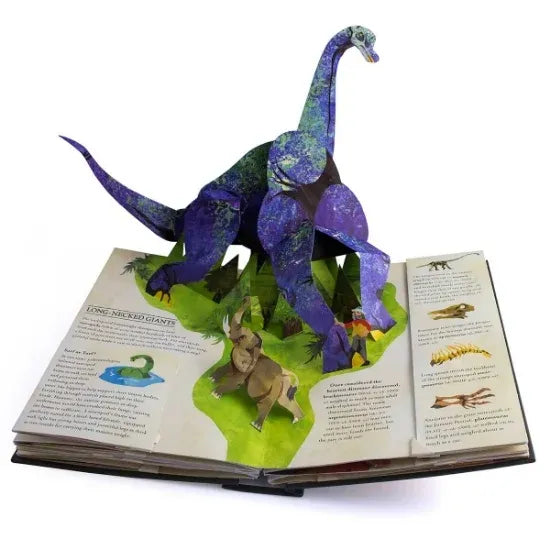 DinoWorld 3D Pop-Up Book | Prehistoric Dinosaurs & Sea Monsters | Hardcover
