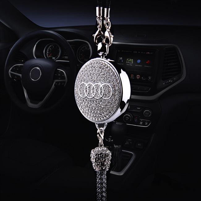 Car Rearview Mirror Pendant | Sparkling Rhinestone Accessory | Zinc Alloy | 100g