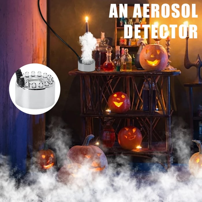 Ultrasonic Fog Maker | LED Mist Fountain | Smart Water Sensor | Stainless Steel | Halloween & Home Décor