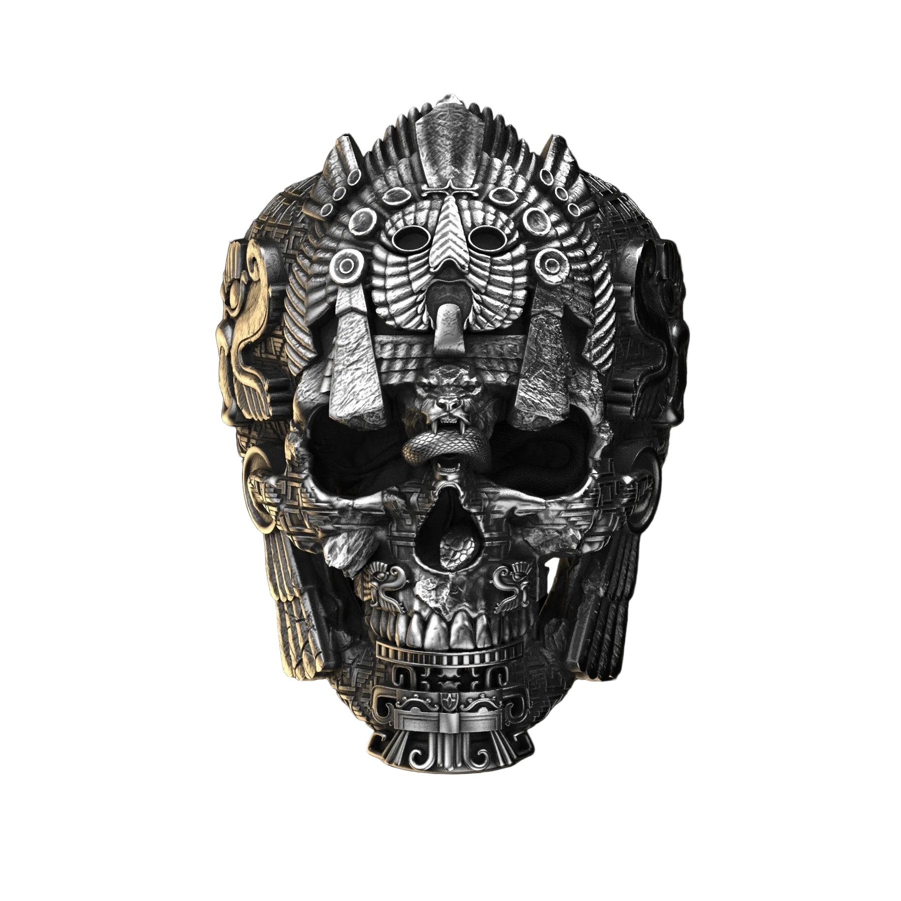 Men’s Sterling Silver Skull Ring | GrimSkull™ Handcrafted Statement Jewelry | 100% Silver