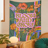 70s Retro Rainbow Flower Tapestry Wall Hanging