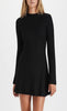 Women’s Rib-Knit Dress | Long Sleeve Slim Fit | Round Neck with Slit Cuffs