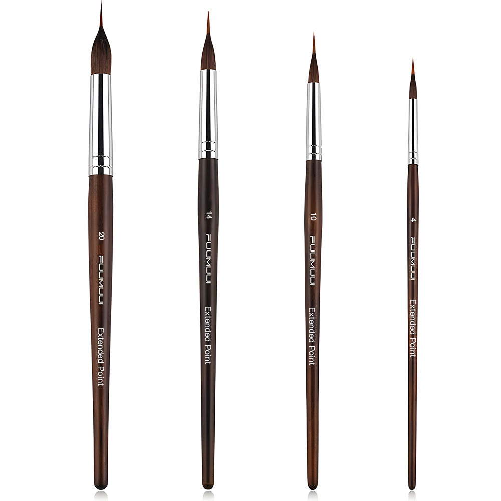 Precision Paint Brushes | Dual-Fiber Tip | Ergonomic Non-Slip Handle | Nickel-Plated Ferrule