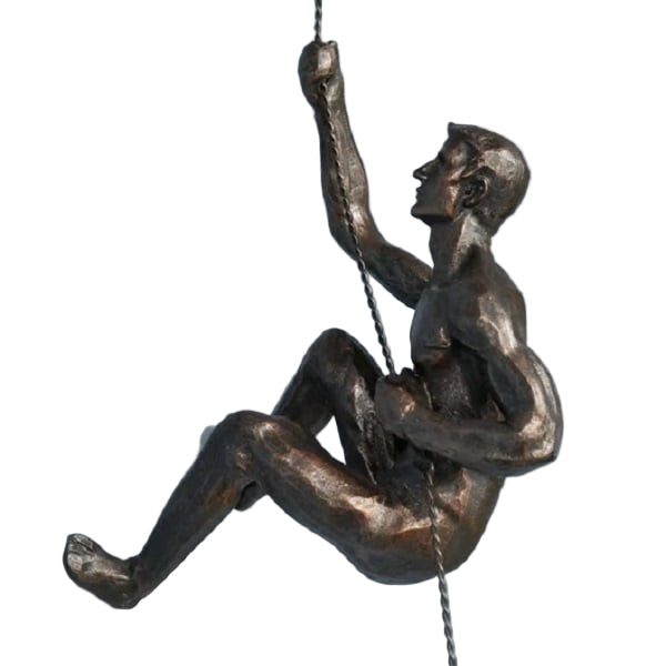 Wall Climbing Man Sculpture | Modern Resin Wall Art Decor | Creative Hanging Statue