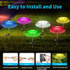 Solar Garden Lights | Jellyfish Design with Color-Changing & Warm White Modes | 75cm