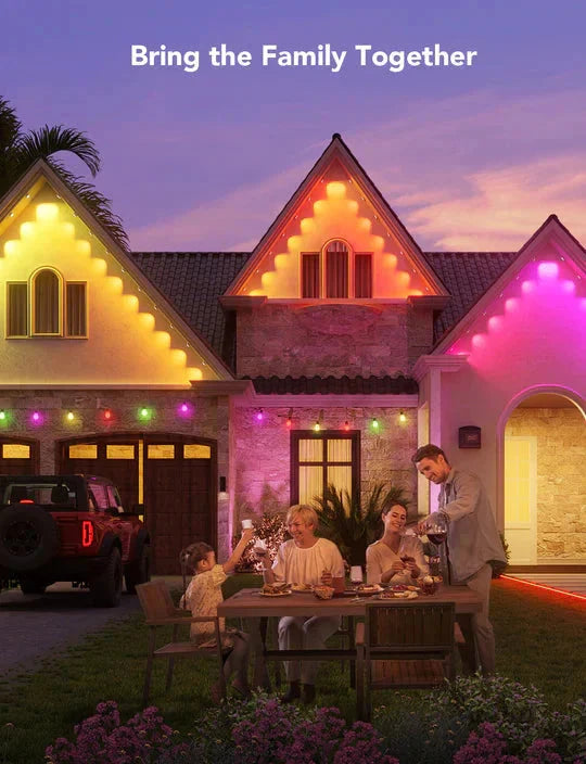 Outdoor LED Strip Lights | Music Sync & Smart App Control | Waterproof RGB Light Kit for Garden & Patio