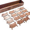 Embroidery Thread Organizer | Wooden Bunny Bobbin Set | 16-Piece | Storage Corral Included