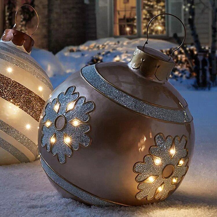 Christmas Inflatable Decoration Ball | Outdoor Yard Ornament | 60cm PVC