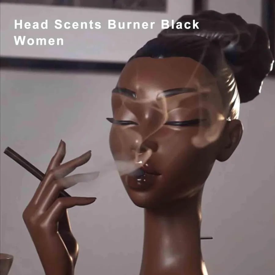 Incense Burner Statue | Artistic Resin Design | Backflow Smoke Effect | 7.8 in