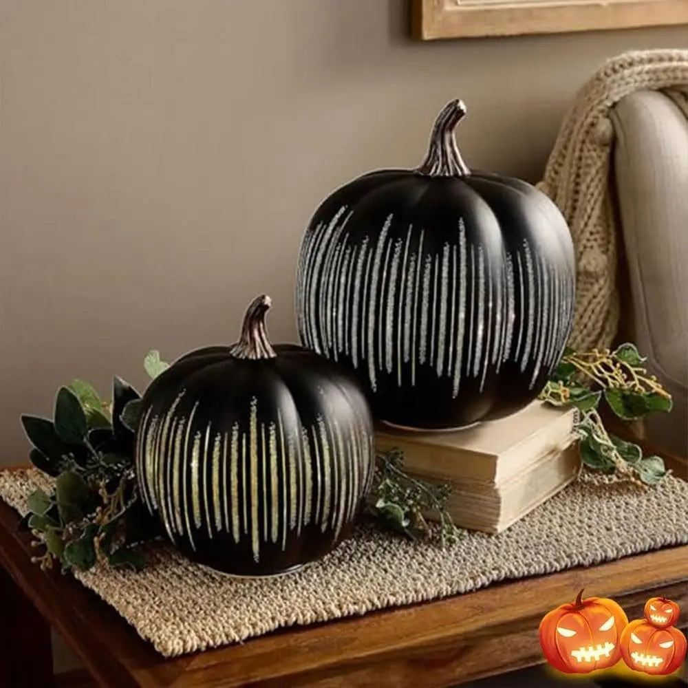 Autumn Pumpkin LED Light | Star Design | 6-Hour Timer | Warm Cozy Glow