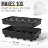 Halloween Skull Ice Mold | 3D Silicone Tray | Food-Grade, Heat-Resistant & Dishwasher Safe