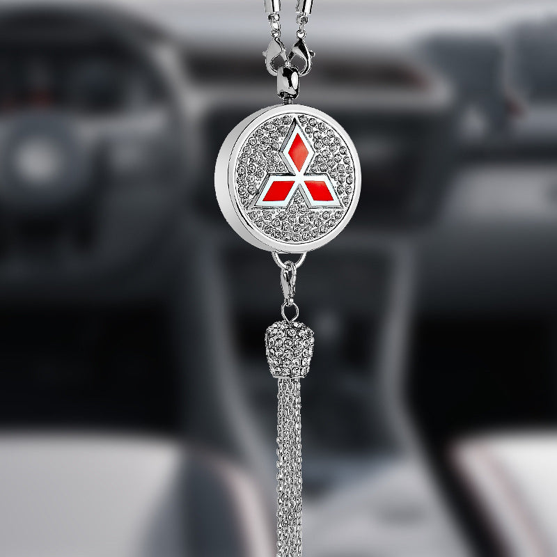 Car Rearview Mirror Pendant | Sparkling Rhinestone Accessory | Zinc Alloy | 100g
