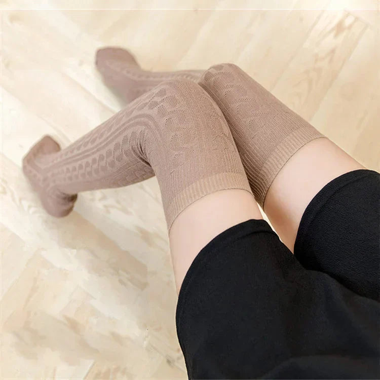 Women’s Over-the-Knee Socks | High Cylinder Design | Soft Cotton Comfort | One Size Fits All