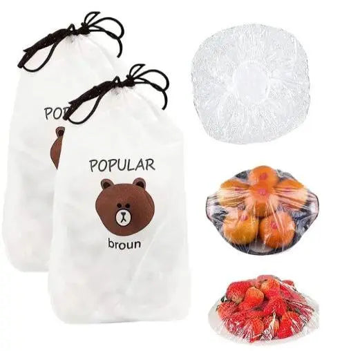 Reusable Food Covers | Stretchable Fresh-Keeping Bags | 200PCS Eco-Friendly PE Wrap Alternative