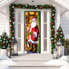 Christmas Door Cover | Fabric Front Door Decoration | Washable & Reusable | 91×203cm