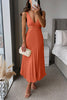 Elegant Pleated Evening Dress for Women | Midi