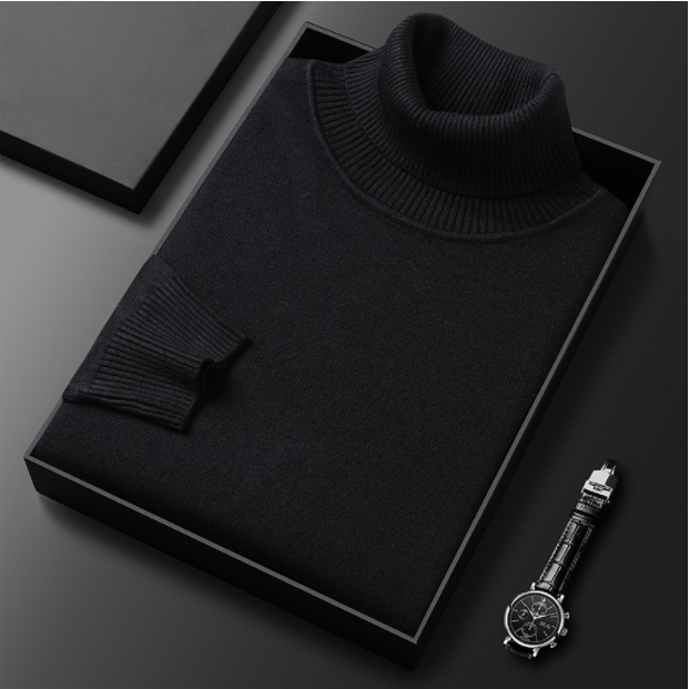 Men’s Turtleneck Sweater | Soft Cashmere Blend | Warm Winter Pullover | Classic Fit