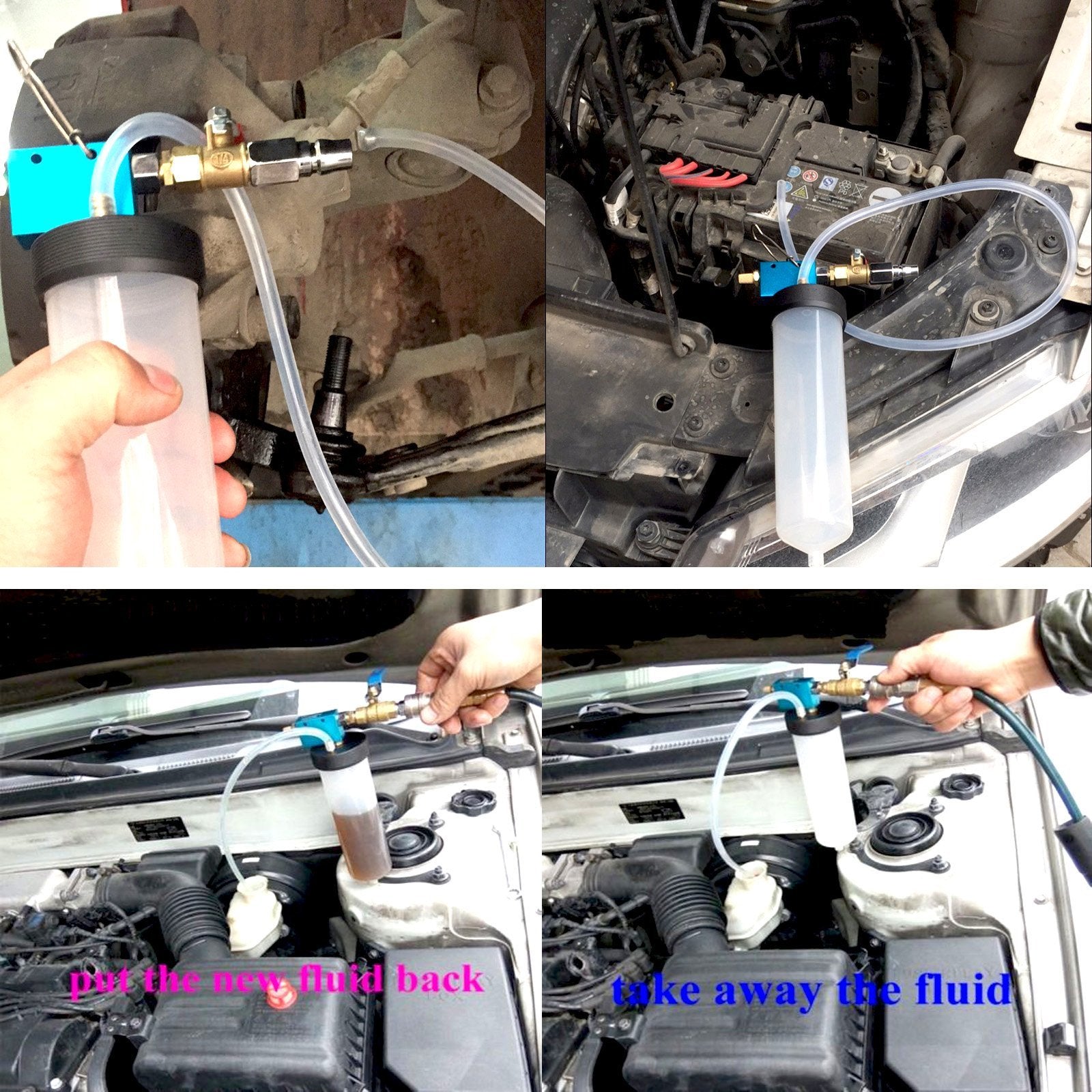 Brake Fluid Change Kit | One-Person Operation | Clean & Durable Plastic Design