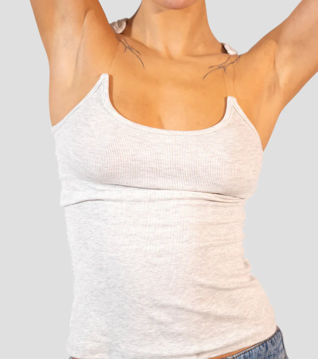 Women’s Ribbed Top | Invisible Straps | Fitted Silhouette