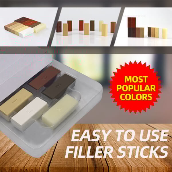 Wood Surface Repair Kit | 11 Wax Blocks & Heat Pen | Furniture, Floors & Cabinets