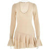 Glitter Mini Dress with Bell Sleeves