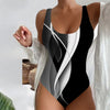 Unique sleeveless printed swimwear
