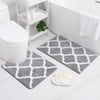 Ultra Soft Shaggy Bath Mat Set – 2 Piece Non-Slip Absorbent Rugs