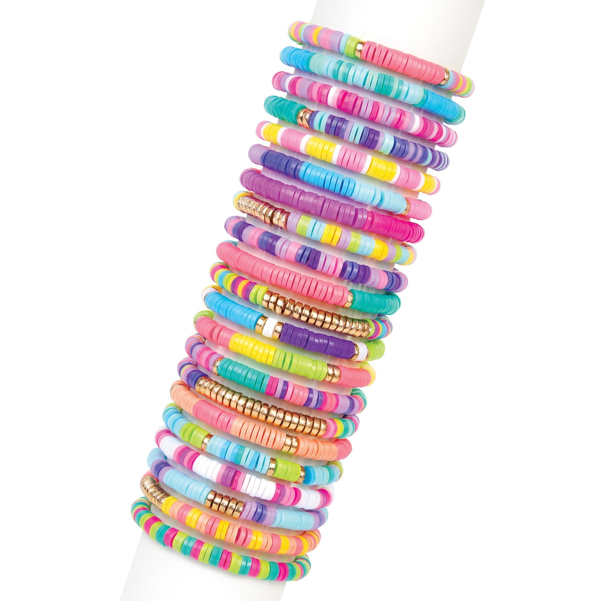 Bracelet Making Kit for Kids | 2000+ Heishi Beads | 16 Colors | Easy Spin & Click Tool