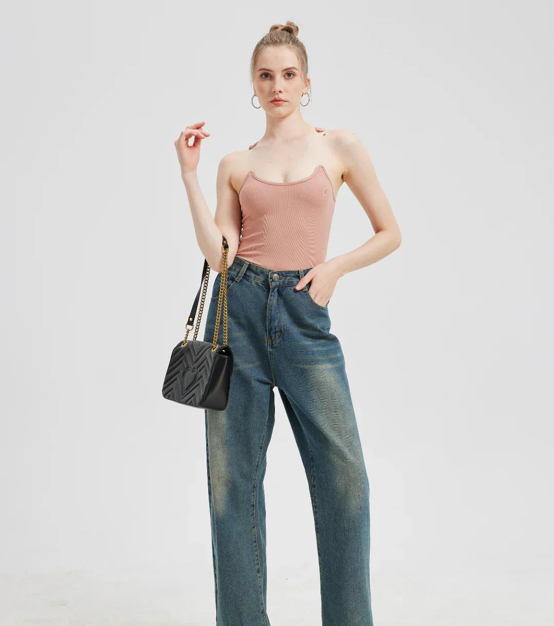 Women’s Ribbed Top | Invisible Straps | Fitted Silhouette