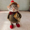 Handmade Felted Mouse Decoration | Eco-Friendly Wool | Holiday Ornament & Gift