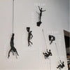 Wall Climbing Man Sculpture | Modern Resin Wall Art Decor | Creative Hanging Statue