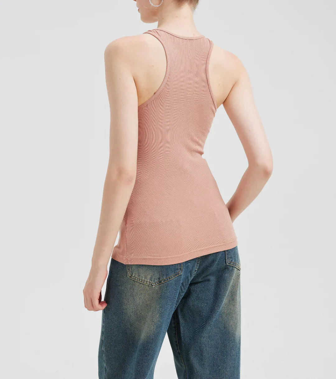 Women’s Ribbed Top | Invisible Straps | Fitted Silhouette