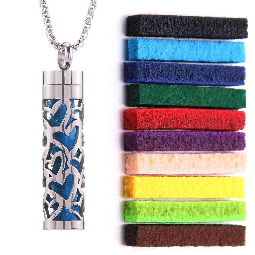 Perfumed Pendant Necklace | Stainless Steel | Interchangeable Aroma Discs