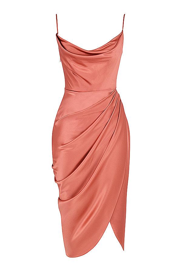 Sofia – Satin Balconette Corset Maxi Dress