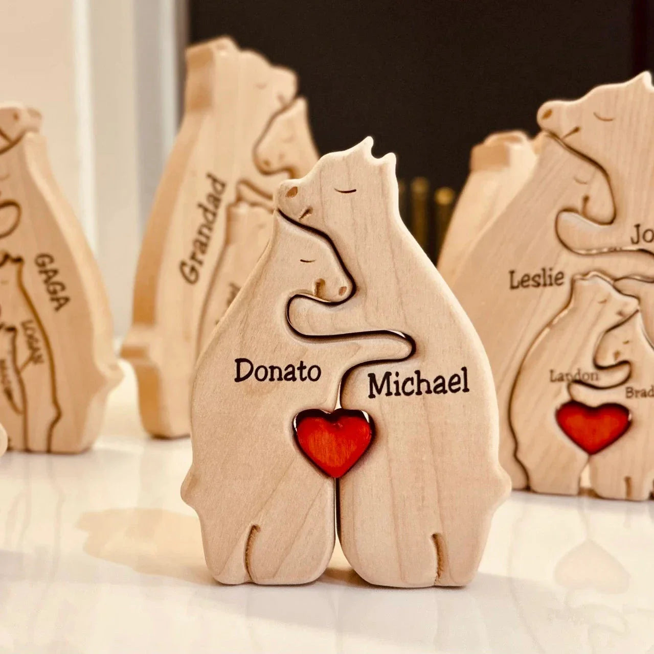 CozyBears™ Wooden Family Puzzle