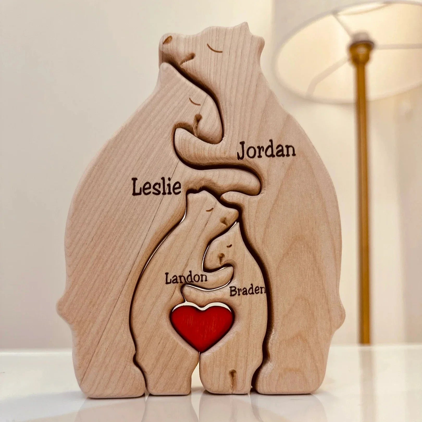 CozyBears™ Wooden Family Puzzle