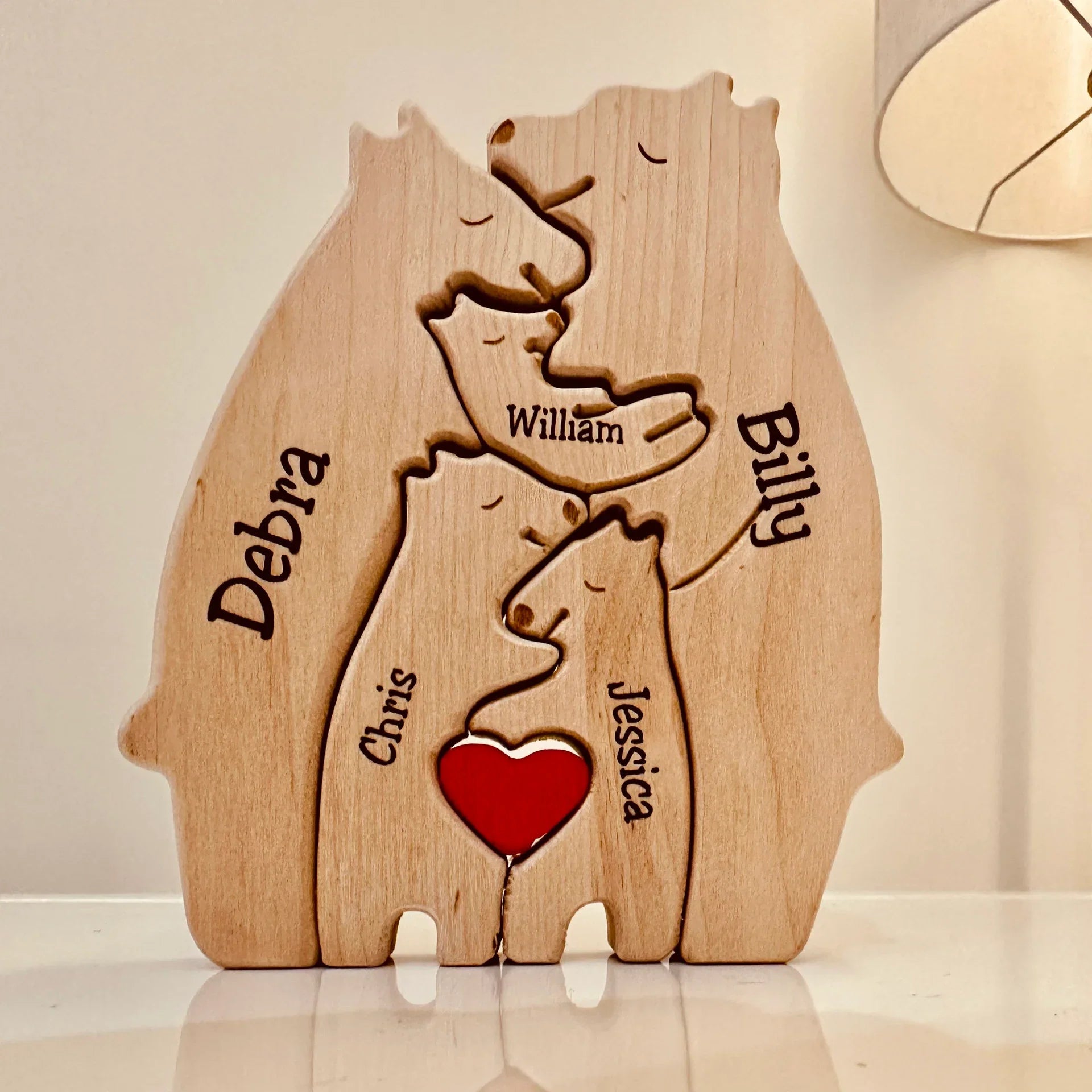 CozyBears™ Wooden Family Puzzle