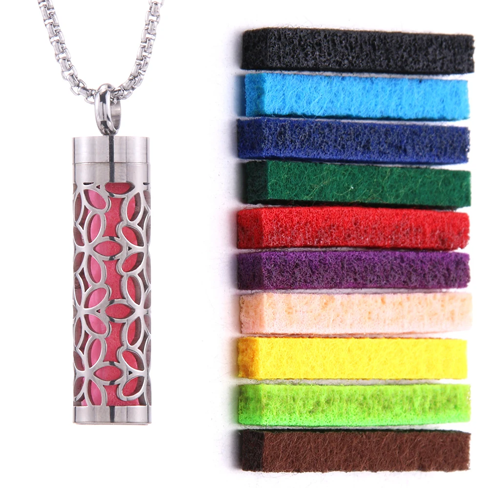 Perfumed Pendant Necklace | Stainless Steel | Interchangeable Aroma Discs