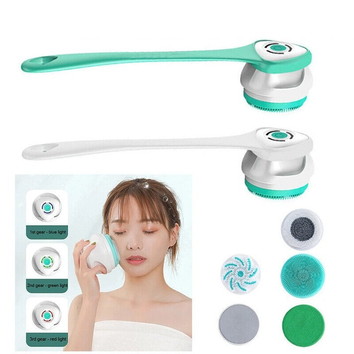 Electric Shower Brush | Rotating Exfoliating Body Cleaner | Long Handle & Massage Function | ScrubEase™