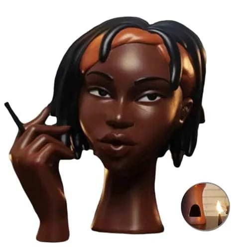 Incense Burner Statue | Artistic Resin Design | Backflow Smoke Effect | 7.8 in
