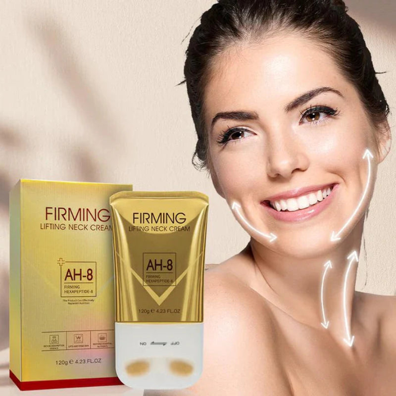Neck Firming Cream with Roller Applicator | Anti-Aging Moisturizer with AH-8 & Ceramides | 50ml