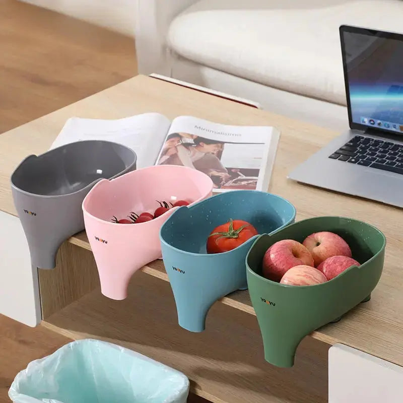 Kitchen Sink Strainer Basket | Elephant Design | Plastic | 2-Pack | 22cm