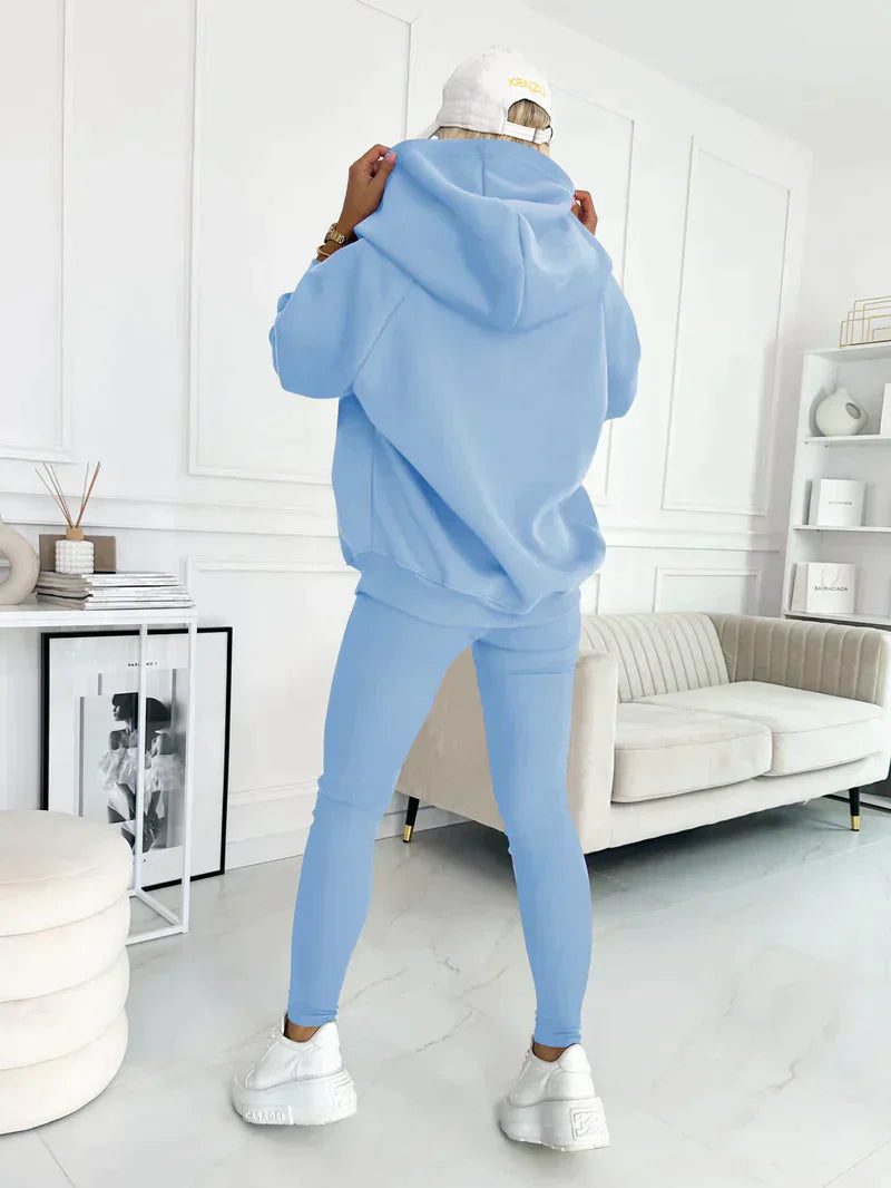 Women’s 3-Piece Loungewear Set | Hoodie, Sweatpants & Top | Casual Comfort Outfit