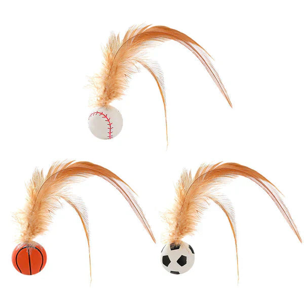 Limited Time 50% Off Interactive Bouncing Ball for Cats with Feathers