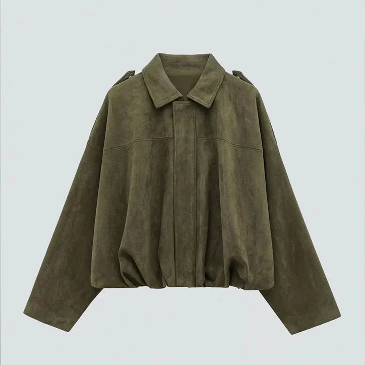 Women’s Oversized Jacket | Faux Suede | Drop Shoulder | Autumn Layer