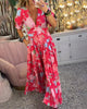 Popular maxi dress with short sleeves and print