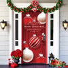 Christmas Door Cover | Fabric Front Door Decoration | Washable & Reusable | 91×203cm