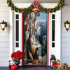Christmas Door Cover | Fabric Front Door Decoration | Washable & Reusable | 91×203cm