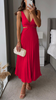 Liana - Pleated Cut-Out Midi Dress for Women