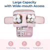 Women’s Travel Toiletry Bag | Waterproof Lining | 4 Compartments | Upright Full-Open Design | 11 × 6.3 × 9.4 in